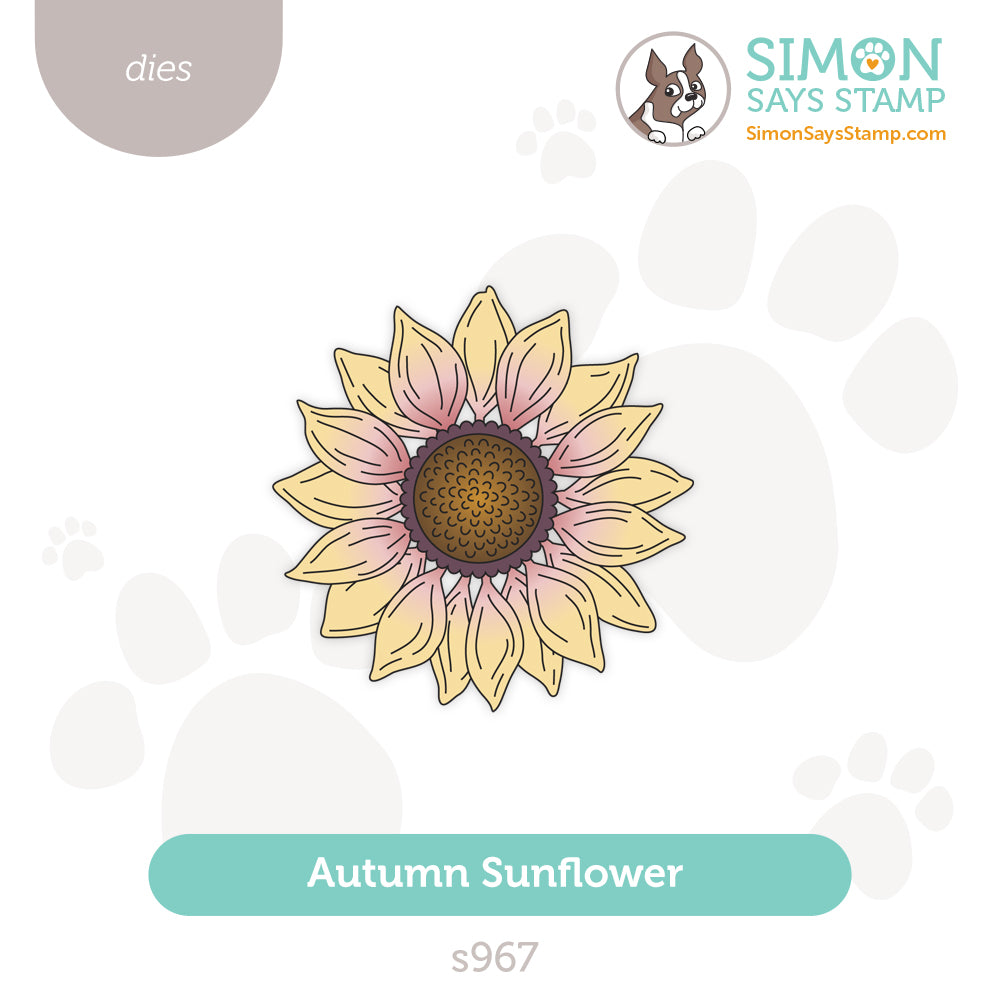 Simon Says Stamp Autumn Sunflower Wafer Dies s967 Sweet Wishes