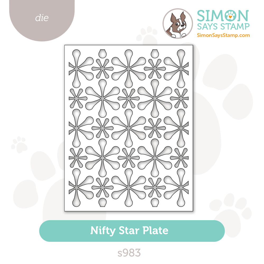 Simon Says Stamp Nifty Star Plate Wafer Dies s983 Rain or Shine