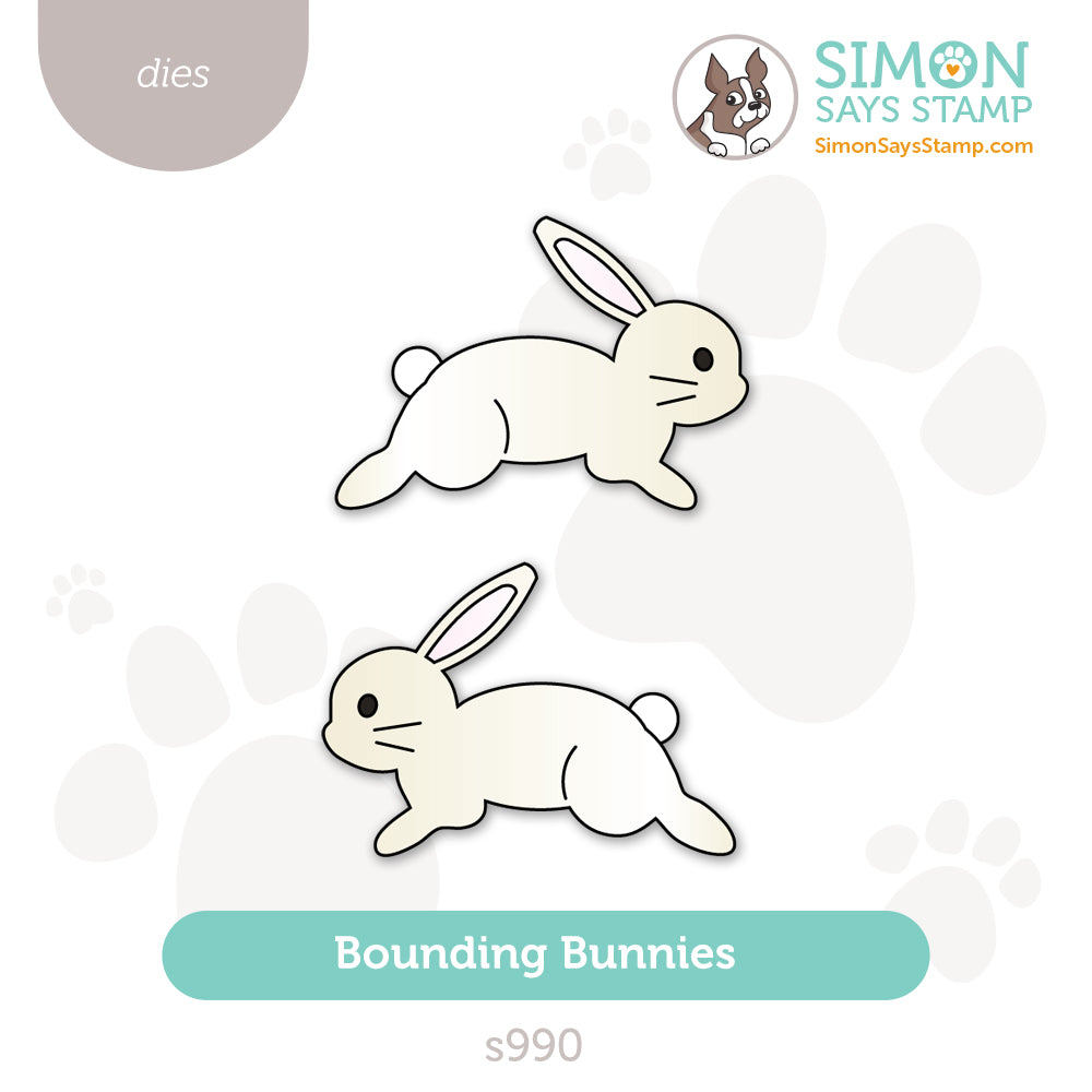 Simon Says Stamp Bounding Bunnies Wafer Dies s990 Rain or Shine