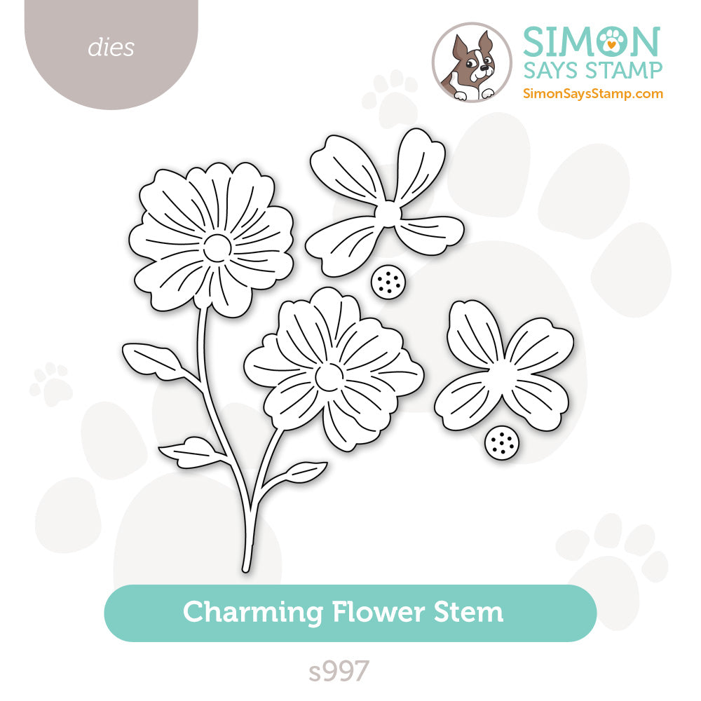 Simon Says Stamp Charming Flower Stem Wafer Dies s997 STAMPtember