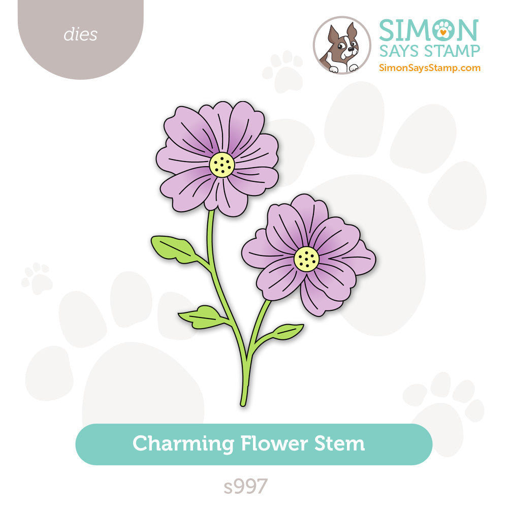 Simon Says Stamp Charming Flower Stem Wafer Dies s997 STAMPtember