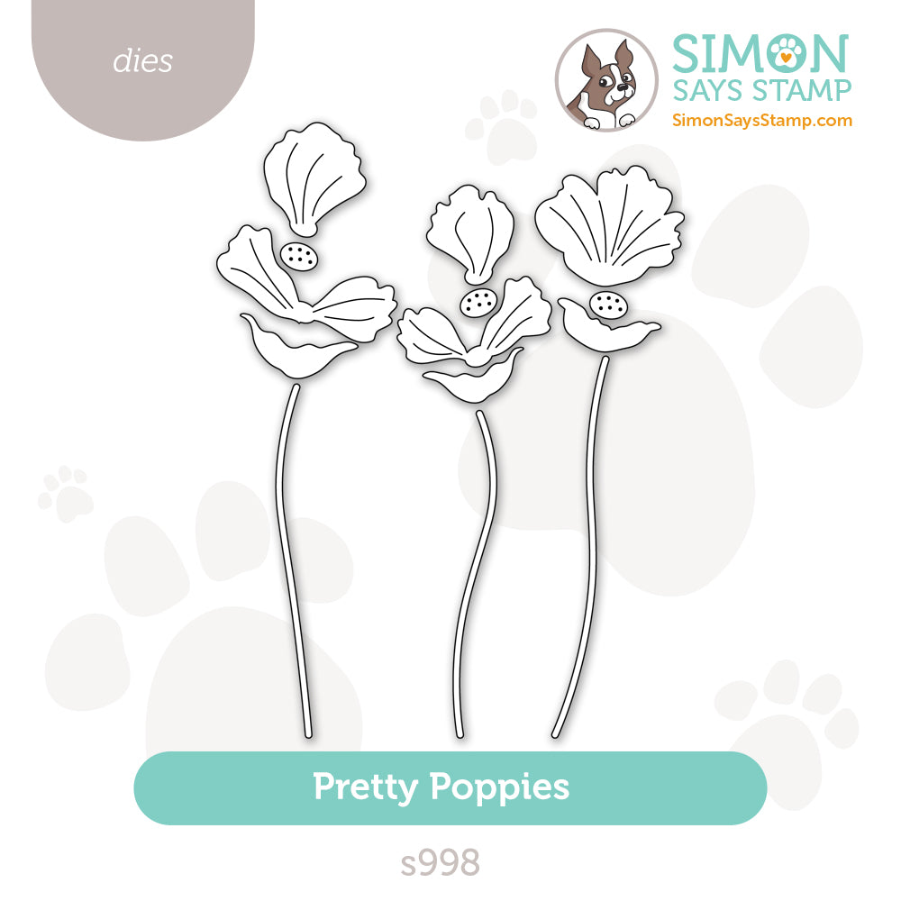 Simon Says Stamp Pretty Poppies Wafer Dies s998 Rain or Shine