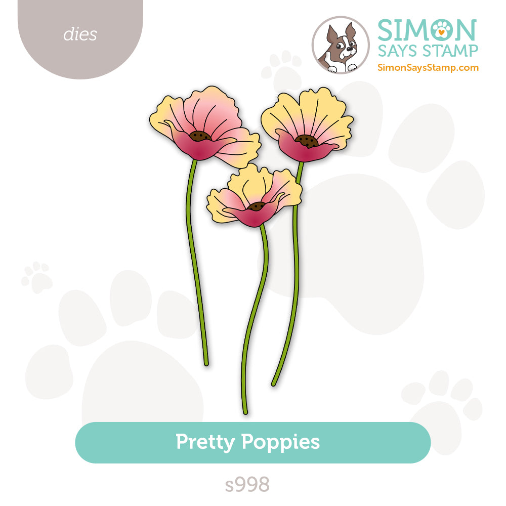 Simon Says Stamp Pretty Poppies Wafer Dies s998 Rain or Shine