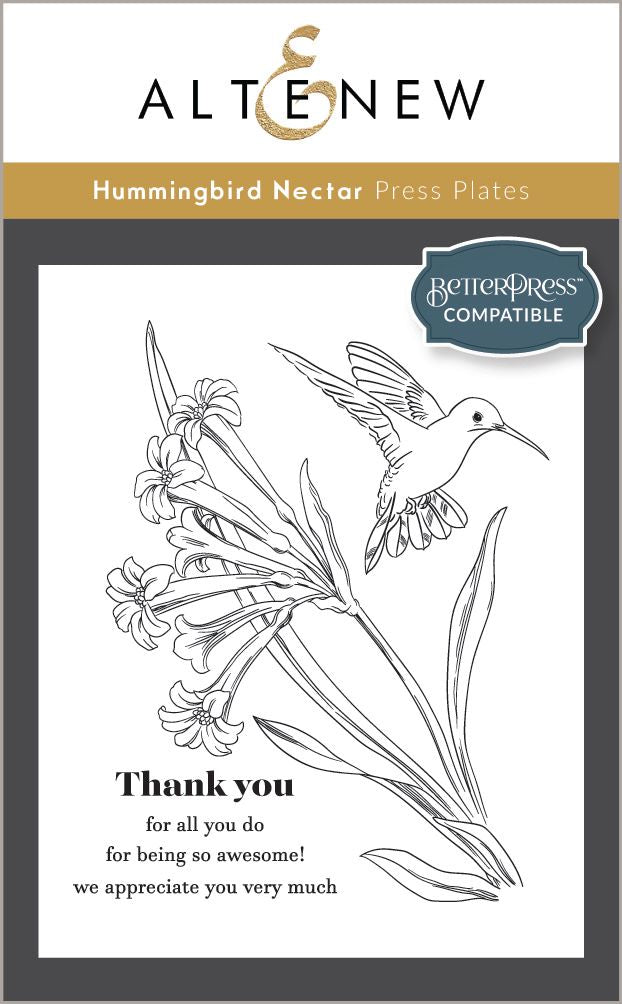 Altenew Hummingbird Nectar Press Plate alt8483