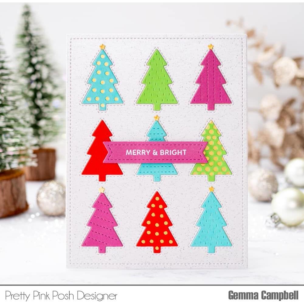 Pretty Pink Posh Tree Cover Dies merry and bright