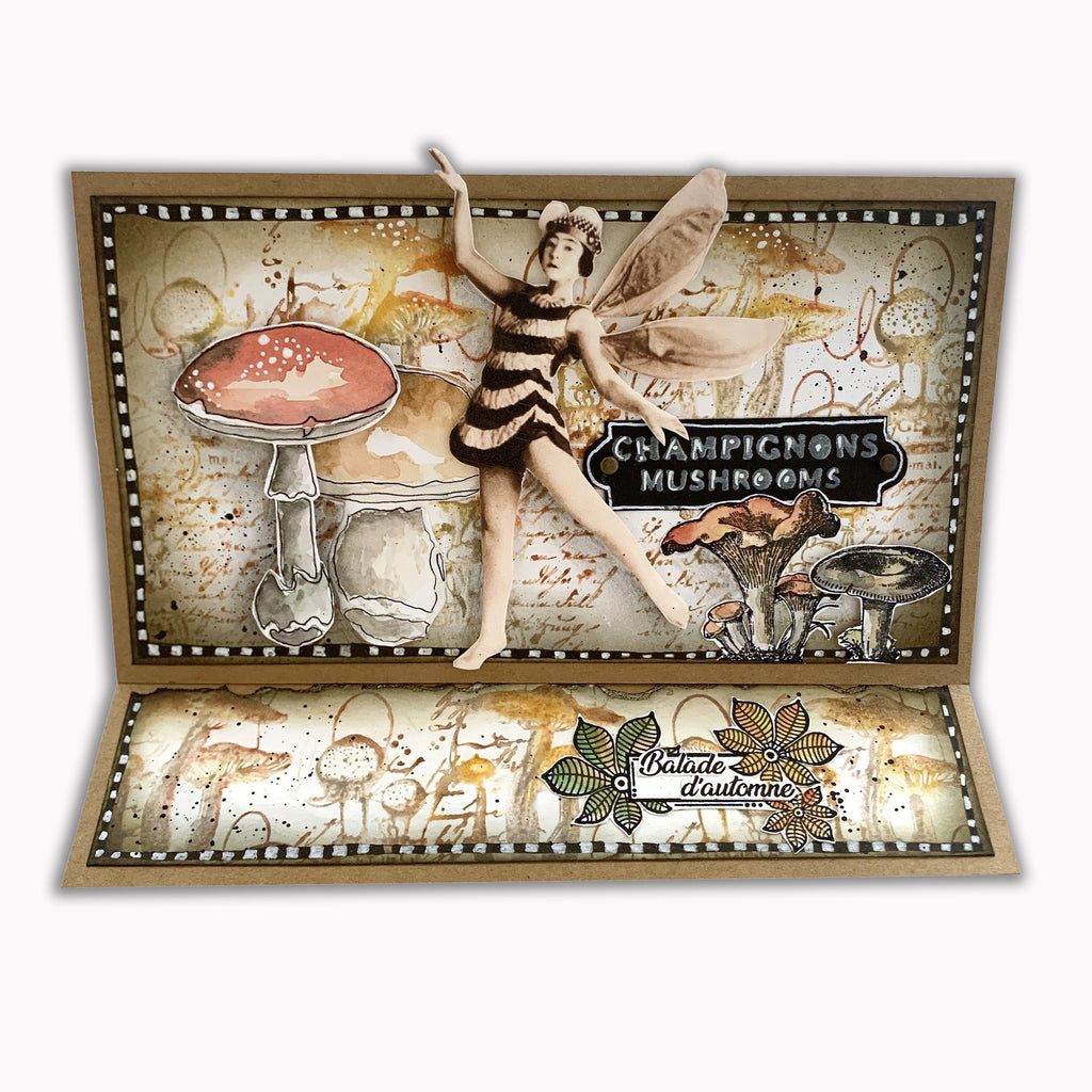 Carabelle Studio Champignons d’Automne A6 Cling Stamps sa60666 mushrooms