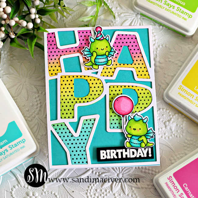 Simon Says Stamps and Dies Birthday Dragons set985bd Moments in Time Birthday Card | color-code:ALT09
