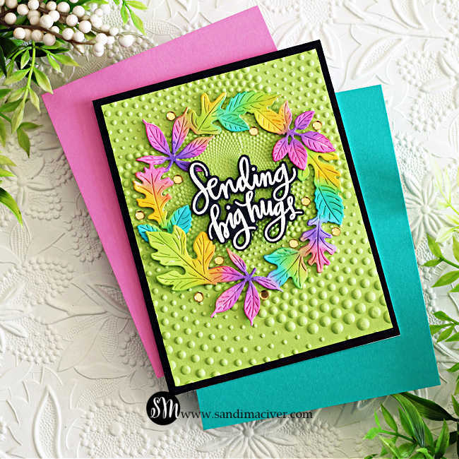 Simon Says Stamp Embossing Folder Dotted Spiral sf477 STAMPtember Hugs Card | color-code:ALT05