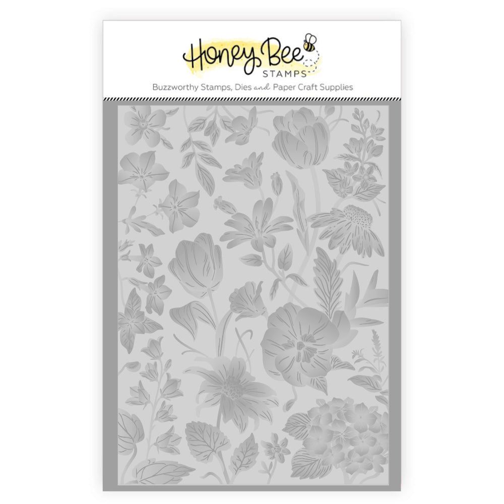 Honey Bee Sandie's Garden Embossing Folder hbef-016 Detailed Product View