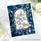 Altenew Rustling Leaves Simple Coloring Stencil alt8819 you make me smile