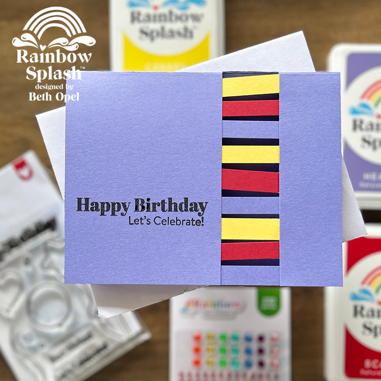 Rainbow Splash Cardstock Scarlet rsc3 Birthday Card | color-code:ALT03