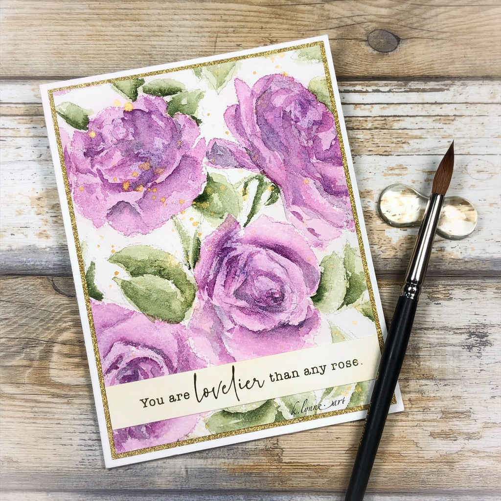 Colorado Craft Company Big and Bold Rose Background Clear Stamps bb799 you are lovely