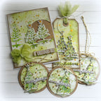 Tim Holtz Scribbly Christmas Stamps with Simon Says Stamp Dies Bundle setsc25 Christmas Card and Tags | color-code:ALT01