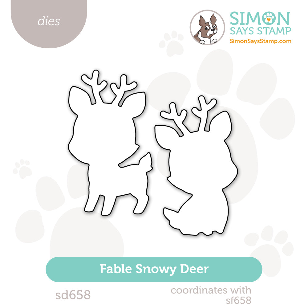 Simon Says Stamp Fable Snowy Deer Wafer Dies sd658