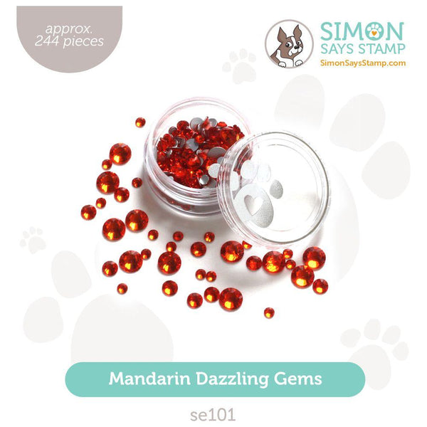 Simon Says Stamp Pawsitively Dazzling Gems Mandarin se101 Be