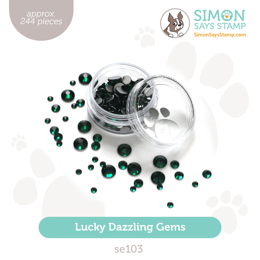 Simon Says Stamp Pawsitively Dazzling Gems Lucky se103 Splendor