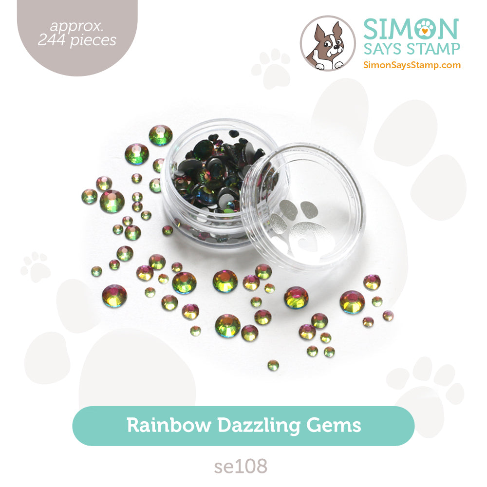 Simon Says Stamp Pawsitively Dazzling Gems Rainbow se108 Splendor