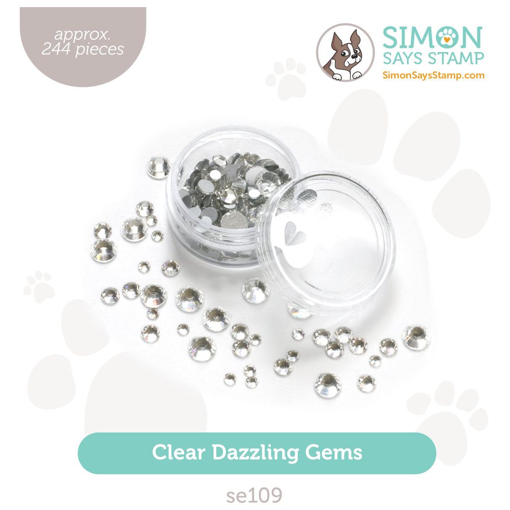 Simon Says Stamp Pawsitively Dazzling Gems Clear se109 Splendor
