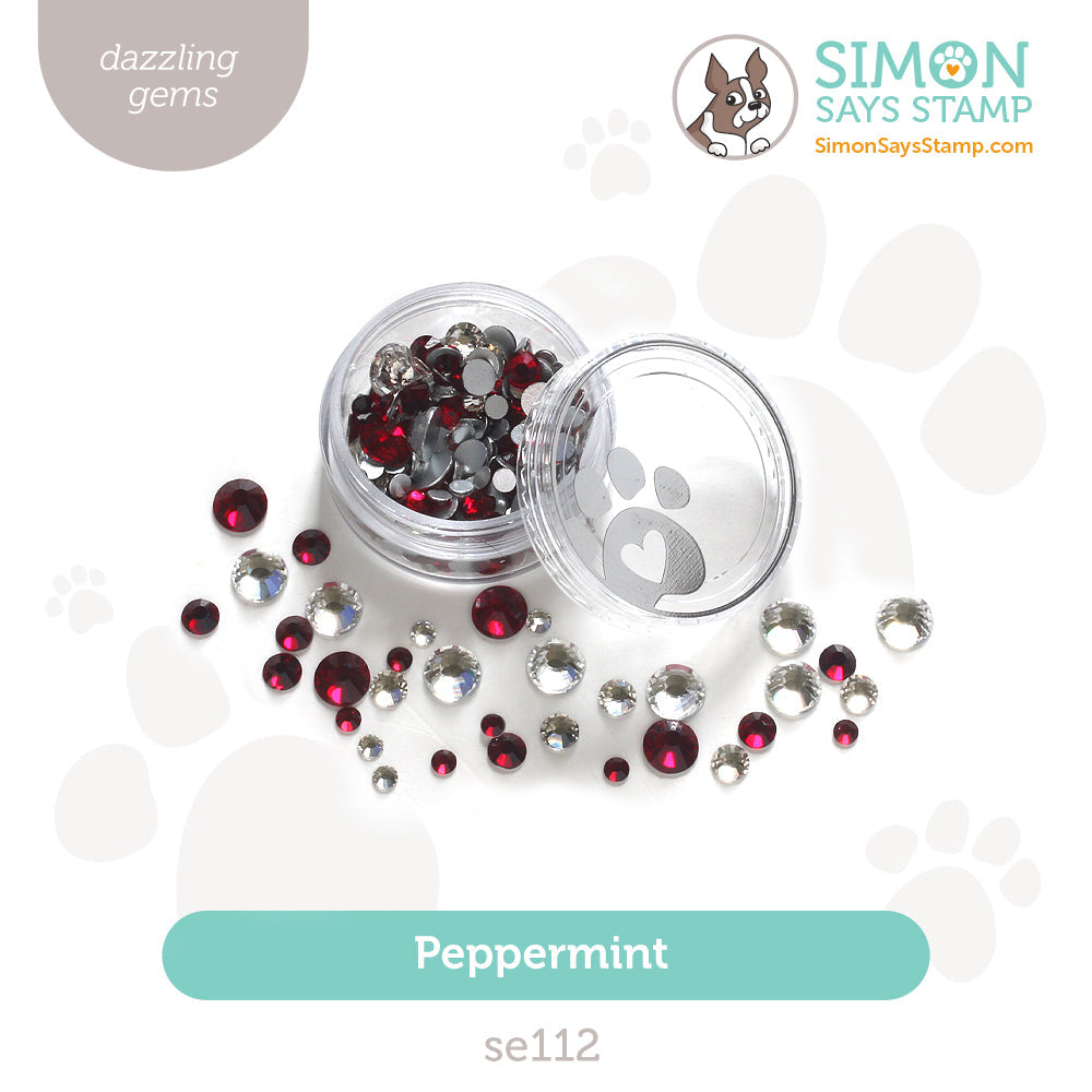 Simon Says Stamp Pawsitively Dazzling Gems Peppermint Mix se112