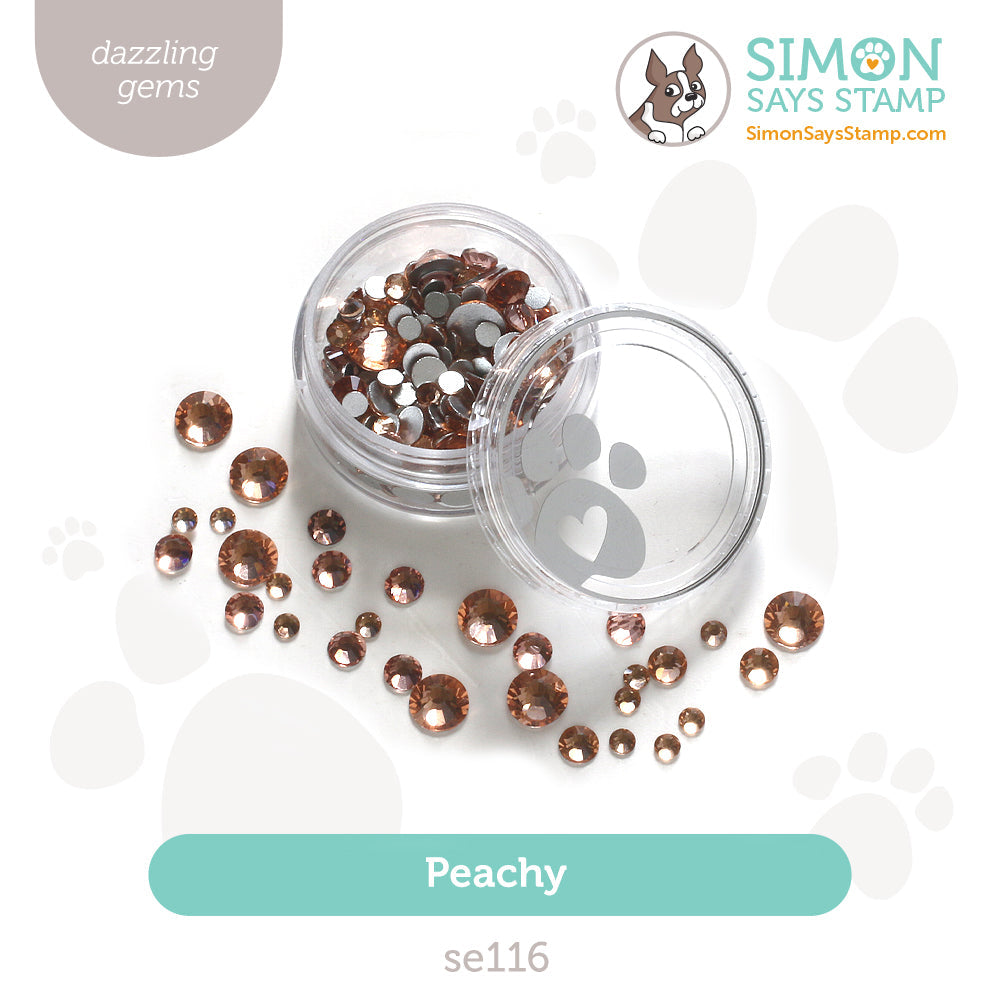 Simon Says Stamp Pawsitively Dazzling Gems Peachy se116 Festive Fun