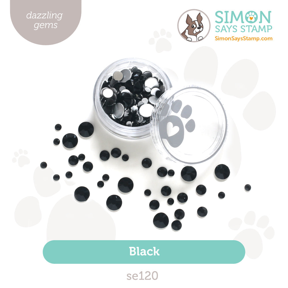 Simon Says Stamp Pawsitively Dazzling Gems Black se120 Sweet Wishes