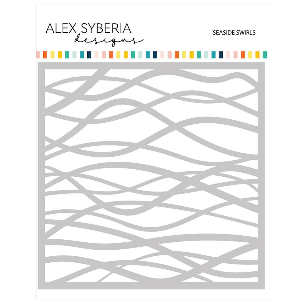 Alex Syberia Designs Seaside Swirls Stencil asdste88