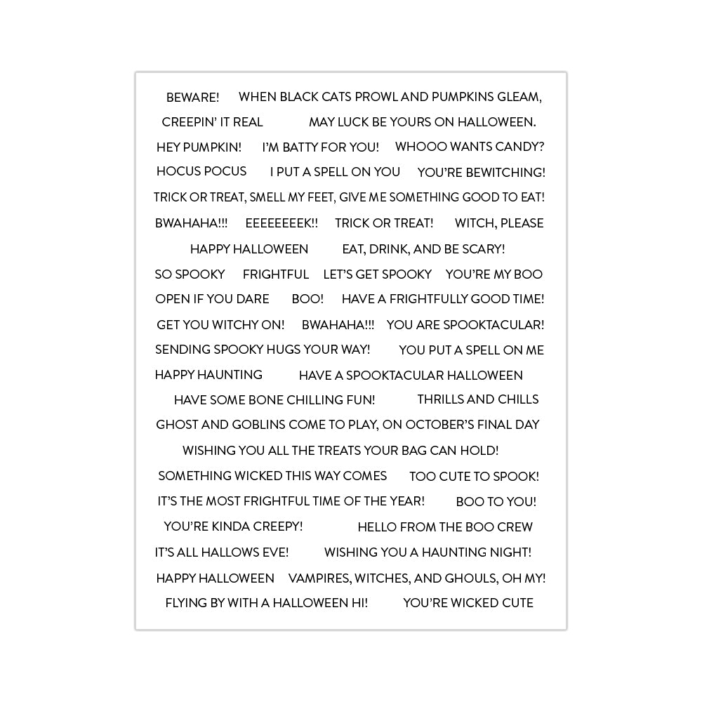 Simon Says Stamp SENTIMENT STRIPS HALLOWEEN senthal