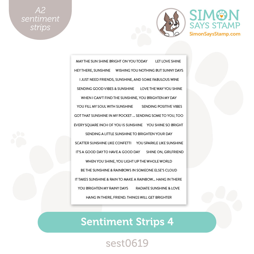 Simon Says Stamp SENTIMENT STRIPS 4 sest0619