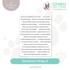 Simon Says Stamp SENTIMENT STRIPS 4 sest0619