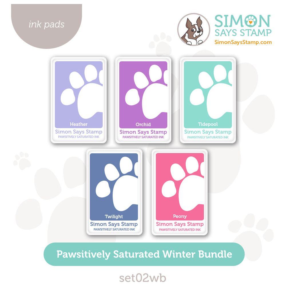 Simon Says Stamp Pawsitively Saturated Wintery Ink Bundle set02wb