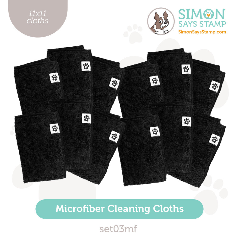 Simon Says Stamp Pawsitively Perfect Microfiber Cleaning Cloth Bundle of 12