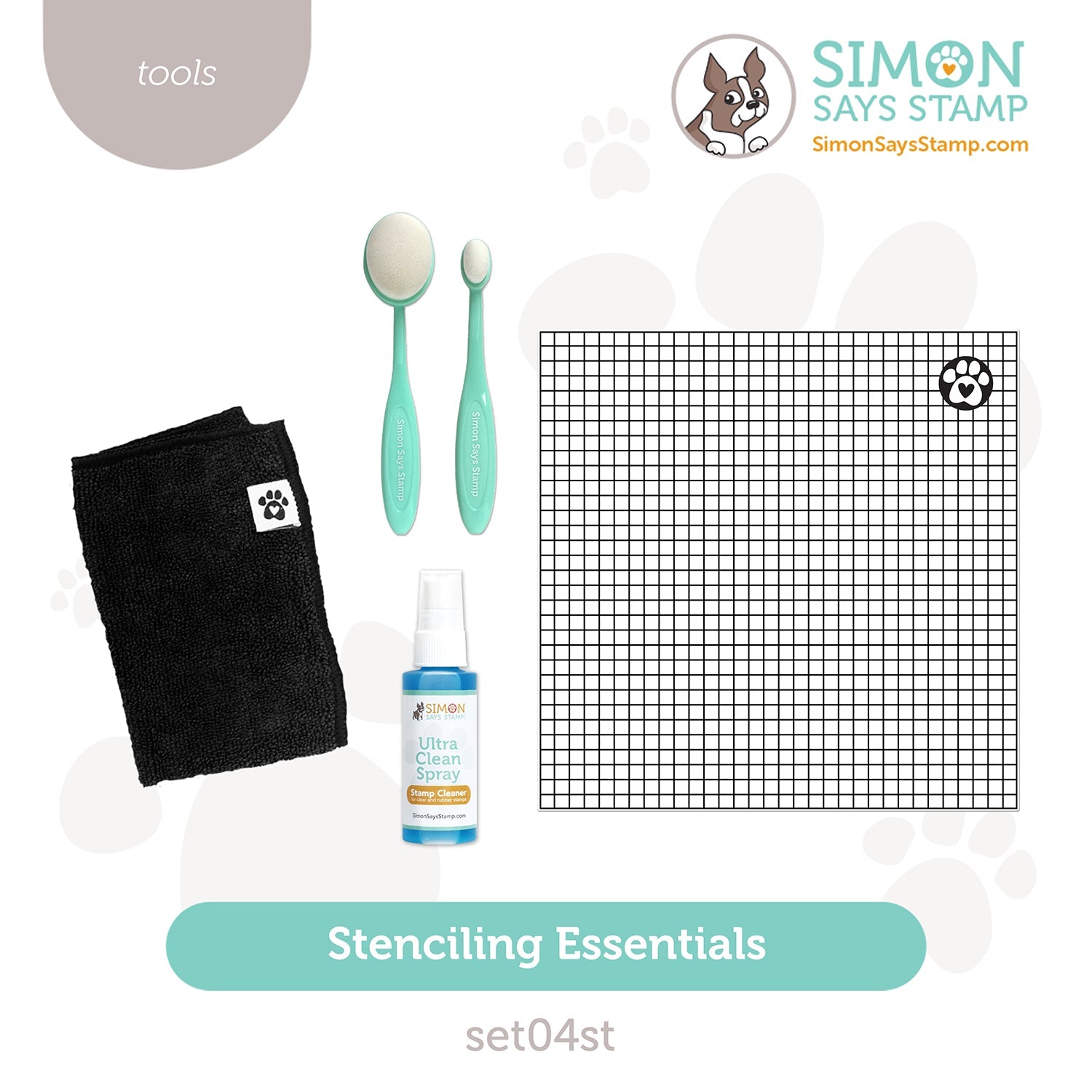 Simon Says Stamp Stenciling Essentials Bundle set04st To Be Loved