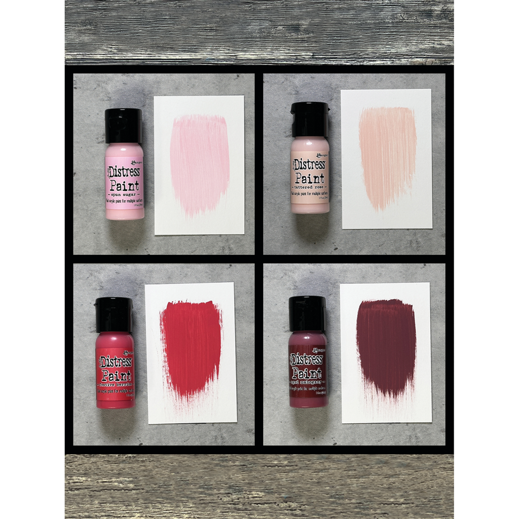 Tim Holtz Distress Paint Kit 1 Ranger tdfk84273 Color Swatches