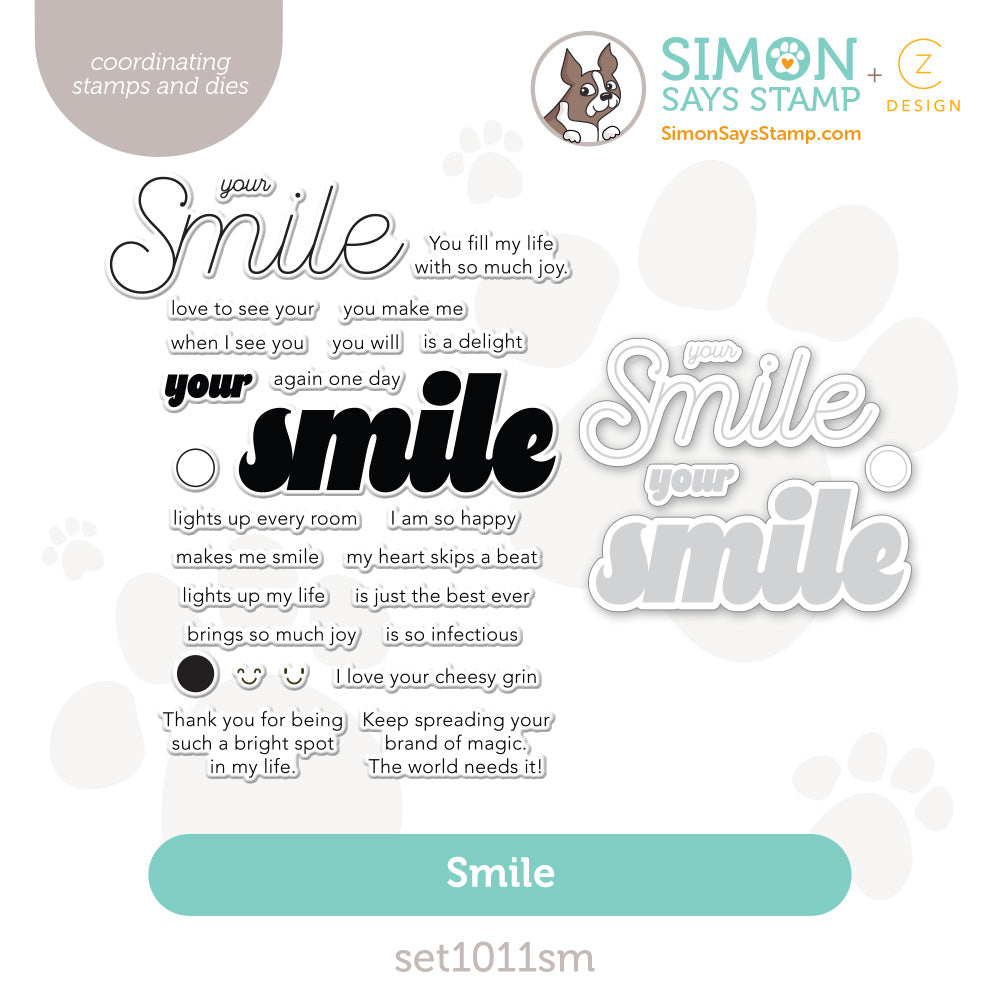 CZ Design Stamps And Dies Smile set1011sm Friend Like You