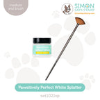 Simon Says Stamp Pawsitively Perfect White Splatter Medium And Fan Brush set1021sp Happy Camper