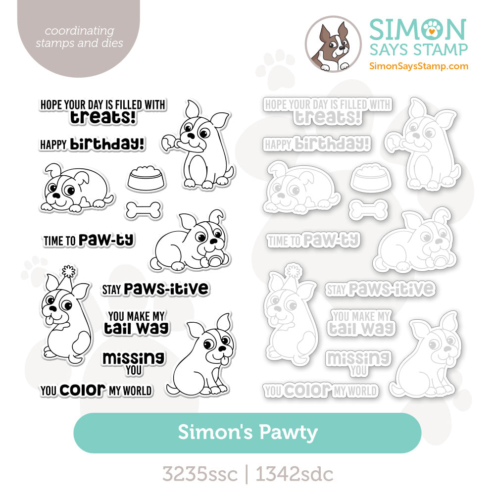 Simon Says Stamps and Dies Simon's Pawty set1027sp