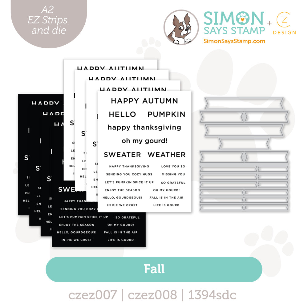 Simon Says Stamp EZ Strips and Die Fall set1038ez STAMPtember