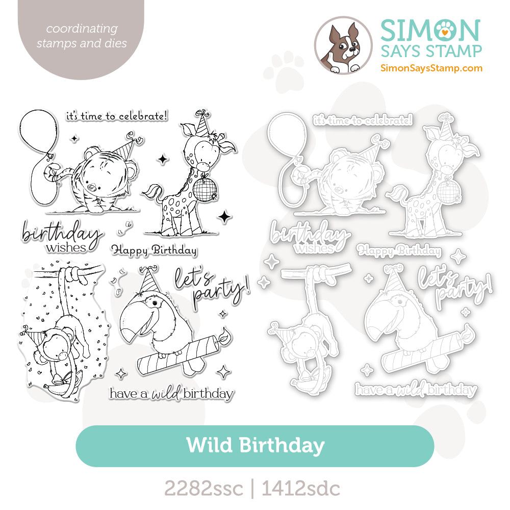Simon Says Stamps and Dies Wild Birthday set1040wb STAMPtember