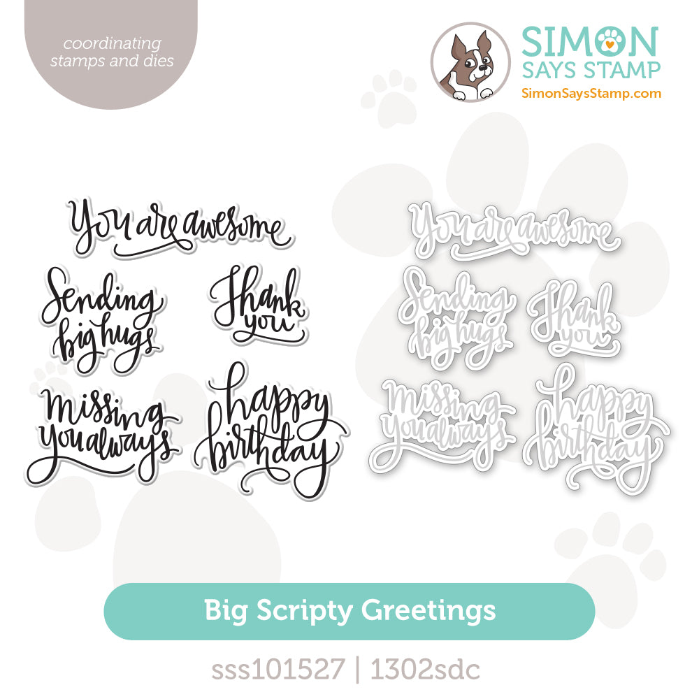 Simon Says Stamps and Dies Big Scripty Greetings set1043bs STAMPtember
