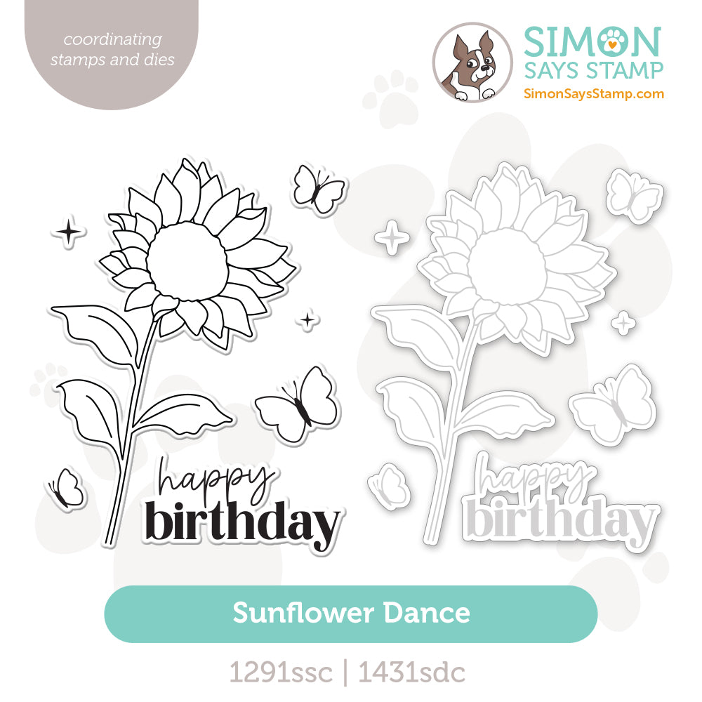 Simon Says Stamps and Dies Sunflower Dance set1054sd STAMPtember