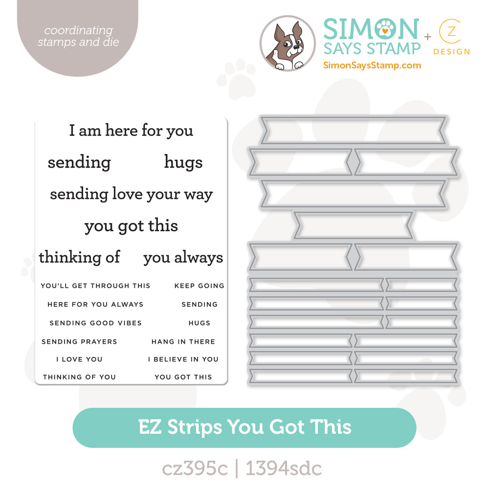 CZ Design Stamps and Dies EZ Strips You Got This set1059ez STAMPtember