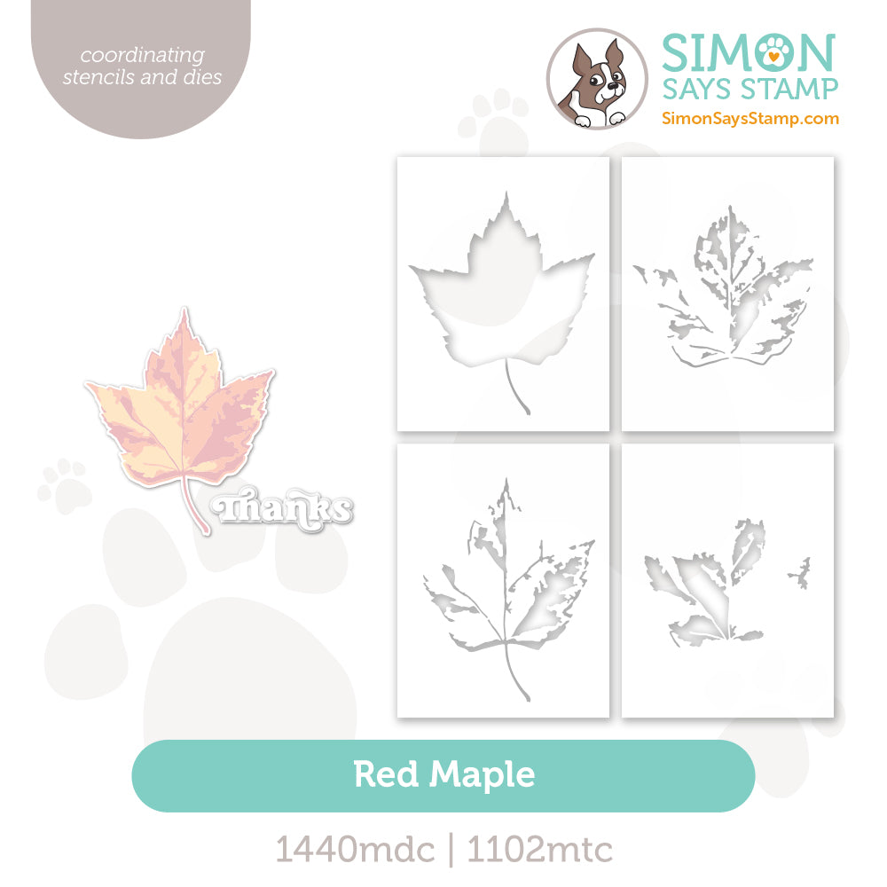 Simon Says Stencils and Dies Red Maple set1066rm