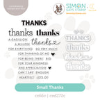 CZ Design Stamps and Dies Small Thanks set1069st
