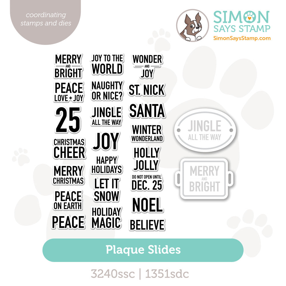 Simon Says Stamps and Dies Plaque Slides set1073ls Sugar and Spice