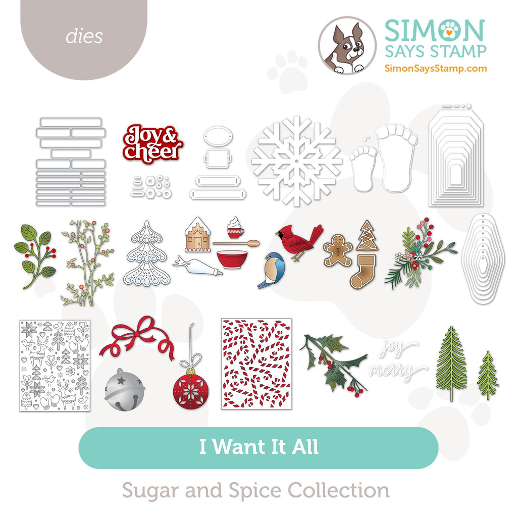 Simon Says Stamp Sugar And Spice Collection I Want It All Stand-Alone Dies set1080sa