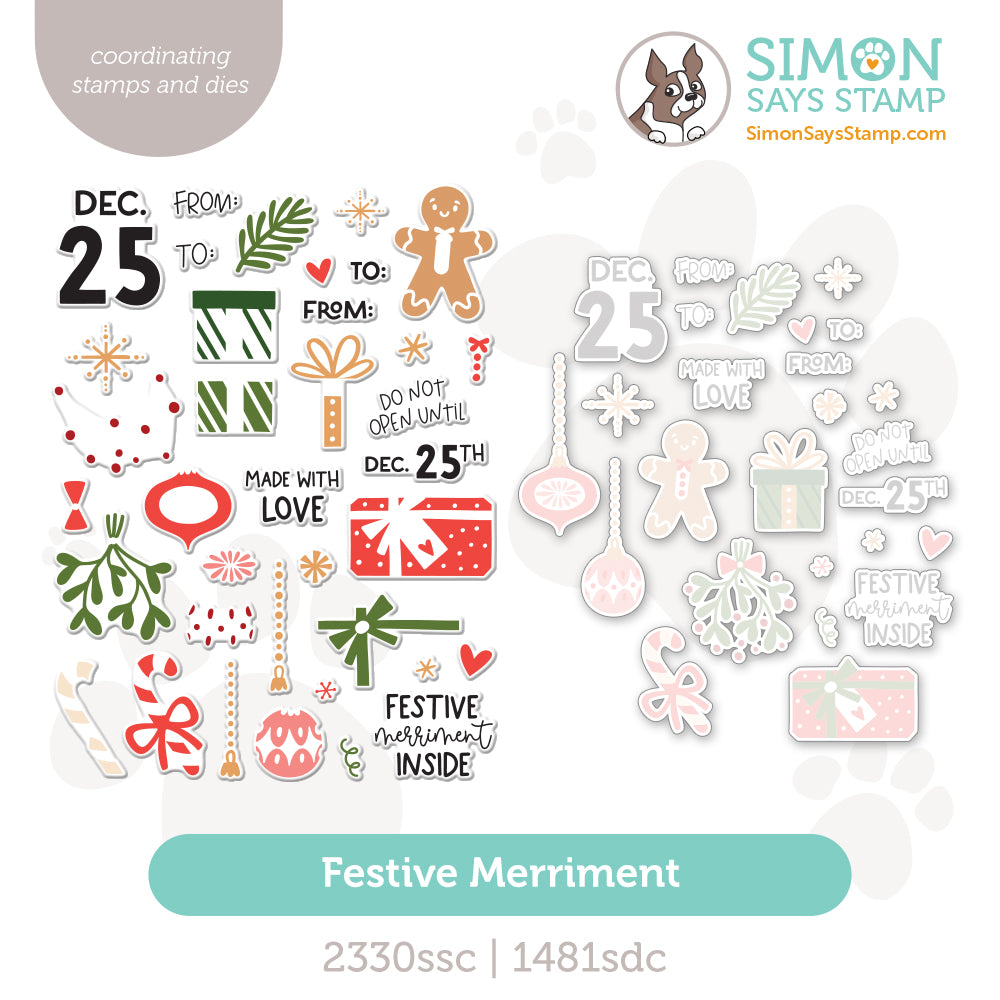 Simon Says Stamps and Dies Festive Merriment set1084fm And Everything Nice
