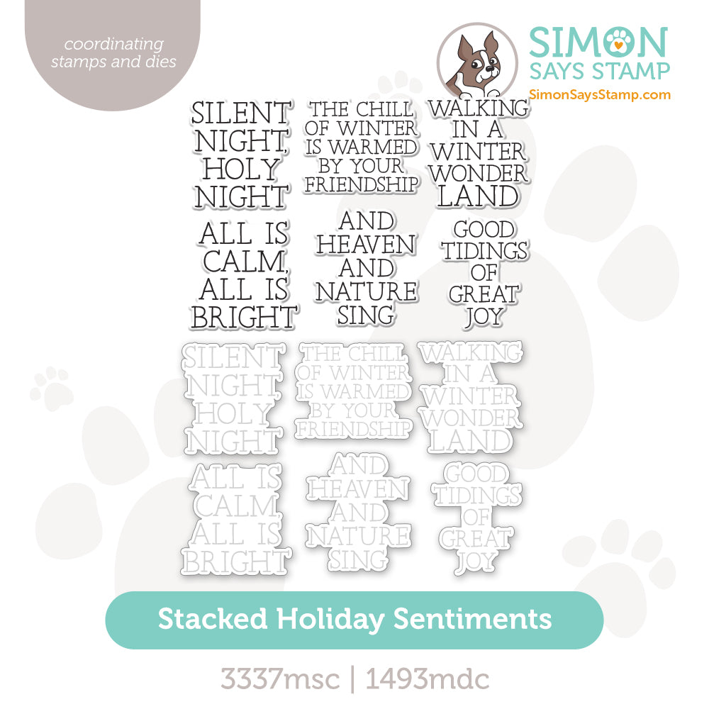 Simon Says Stamps and Dies Stacked Holiday Sentiments set1091sh And Everything Nice
