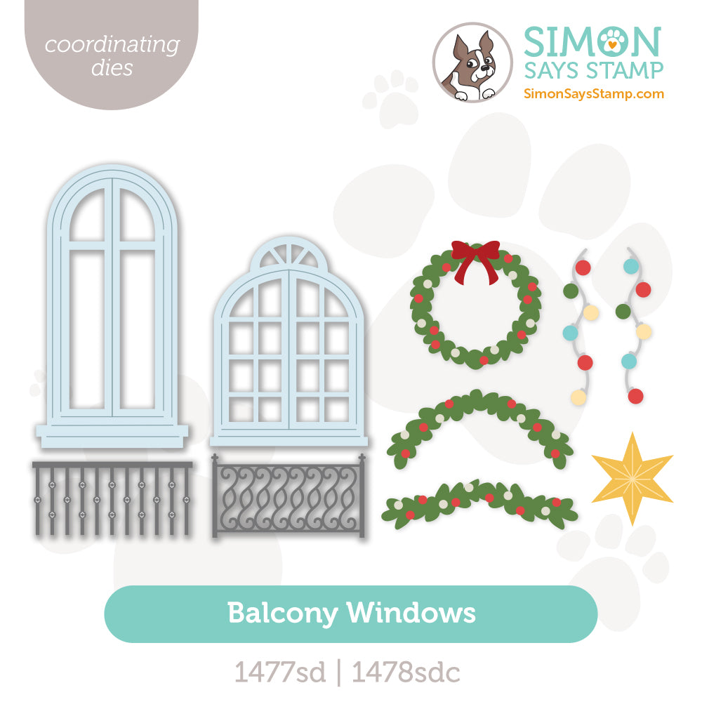 Simon Says Stamp Holiday Windows Dies Bundle set1102hw And Everything Nice