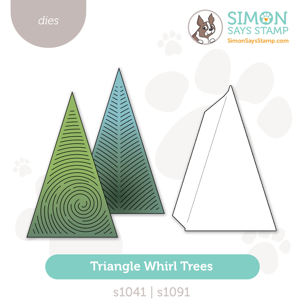 Simon Says Stamp Triangle Whirl Trees Bundle set1108tw And Everything Nice