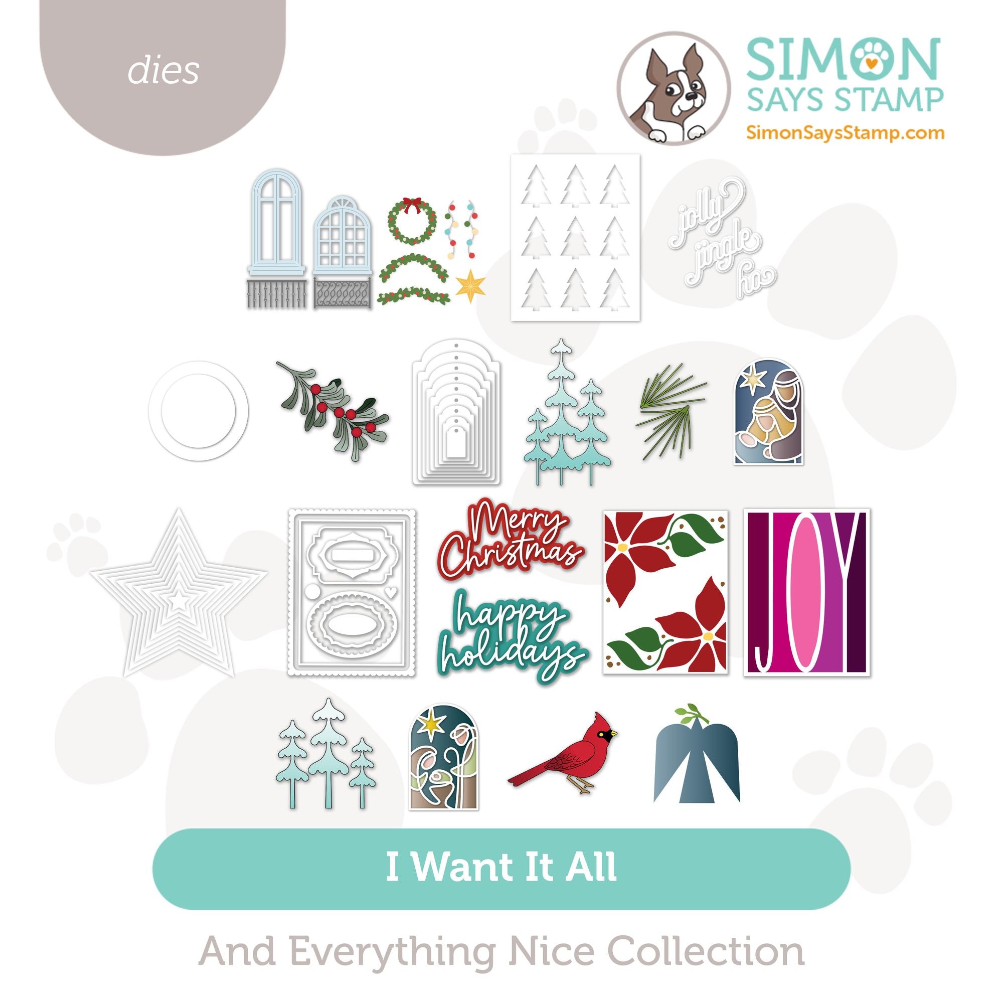 Simon Says Stamp And Everything Nice Collection I Want It All Stand-Alone Dies set1110sa